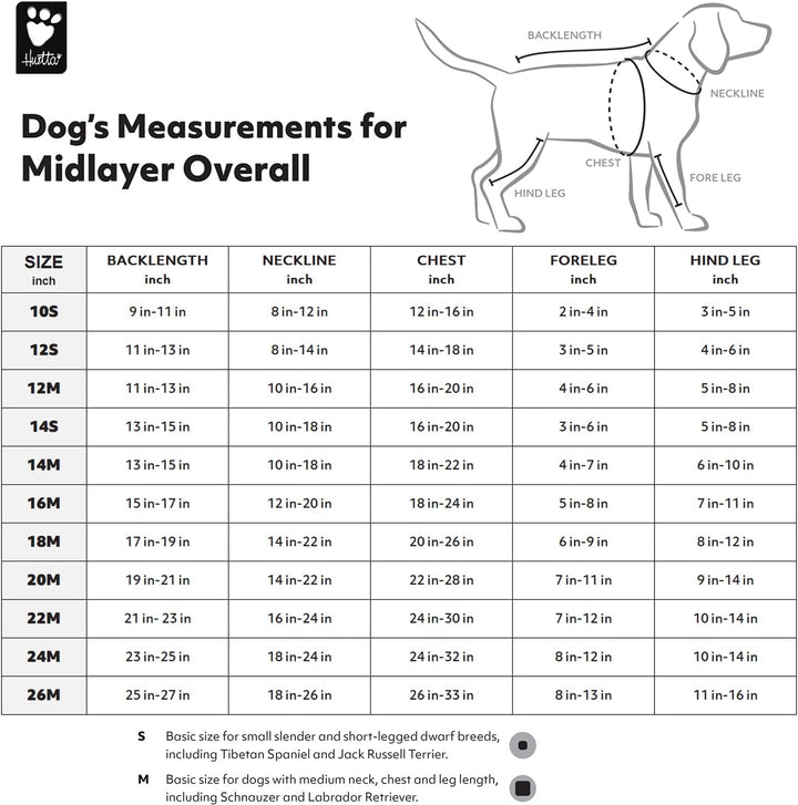 Hurtta Midlayer Hundeoverall, Brombeere, 14 Monate brombeerfarben 14M, brombeerfarben 14M