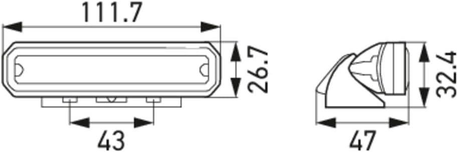 HELLA 2XD 018 160-101 LED-Blitz-Kennleuchte - BST 2.0-12/24V - gelb (Amber) - Bügel Lichtfare: gelb