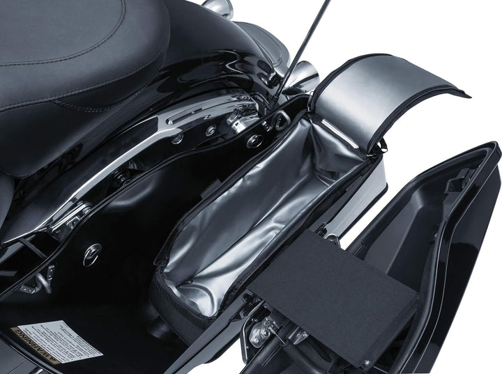 Kuryakyn Motorrad-Satteltasche mit Flaschenöffner, isoliert, für 18 Dosen oder 12 Flaschen, Schwarz,