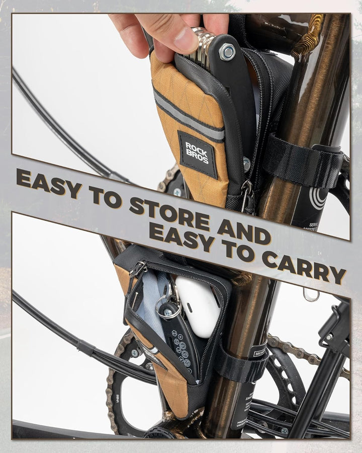 ROCKBROS Rahmentasche für Brompton Faltrad Rahmentasche Fahrrad Dreieckstasche Aufbewahrungstasche f