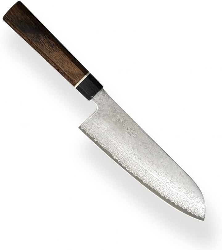 Suncraft SXLBD-04 VG-10 Black Damascus Santoku messer - Kern aus japanischem VG-10 Stahl zwischen 66