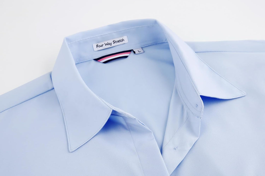 Alex Vando Bluse Damen Langarm Hemd Damen Stretch – Business Button Down Shirts, Bügelfrei Arbeitshe