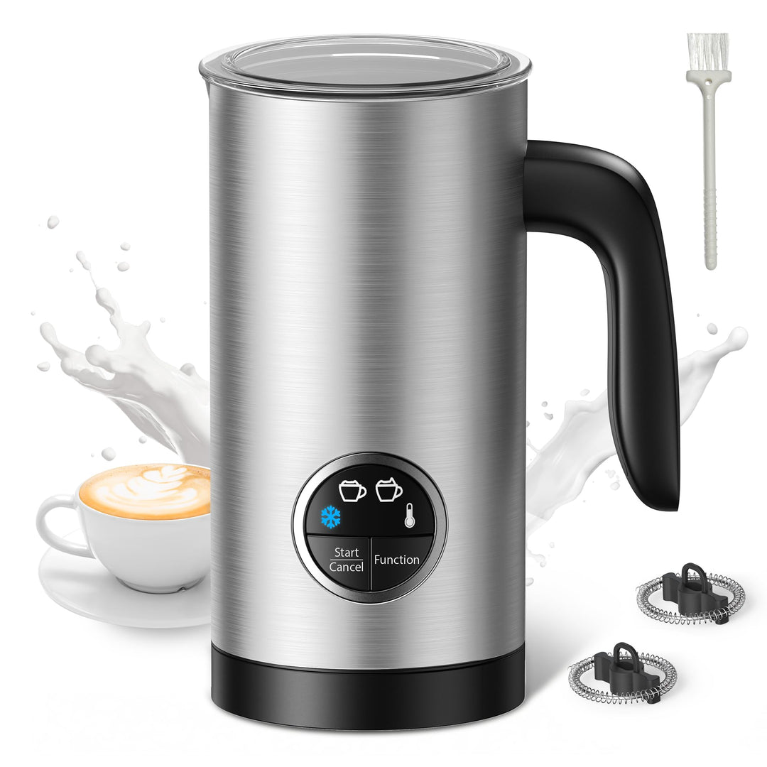 PARIS RHÔNE Milchaufschäumer, 4 in 1 Milchaufschäumer Elektrisch mit Griff, 300ml Milchaufschäumer I