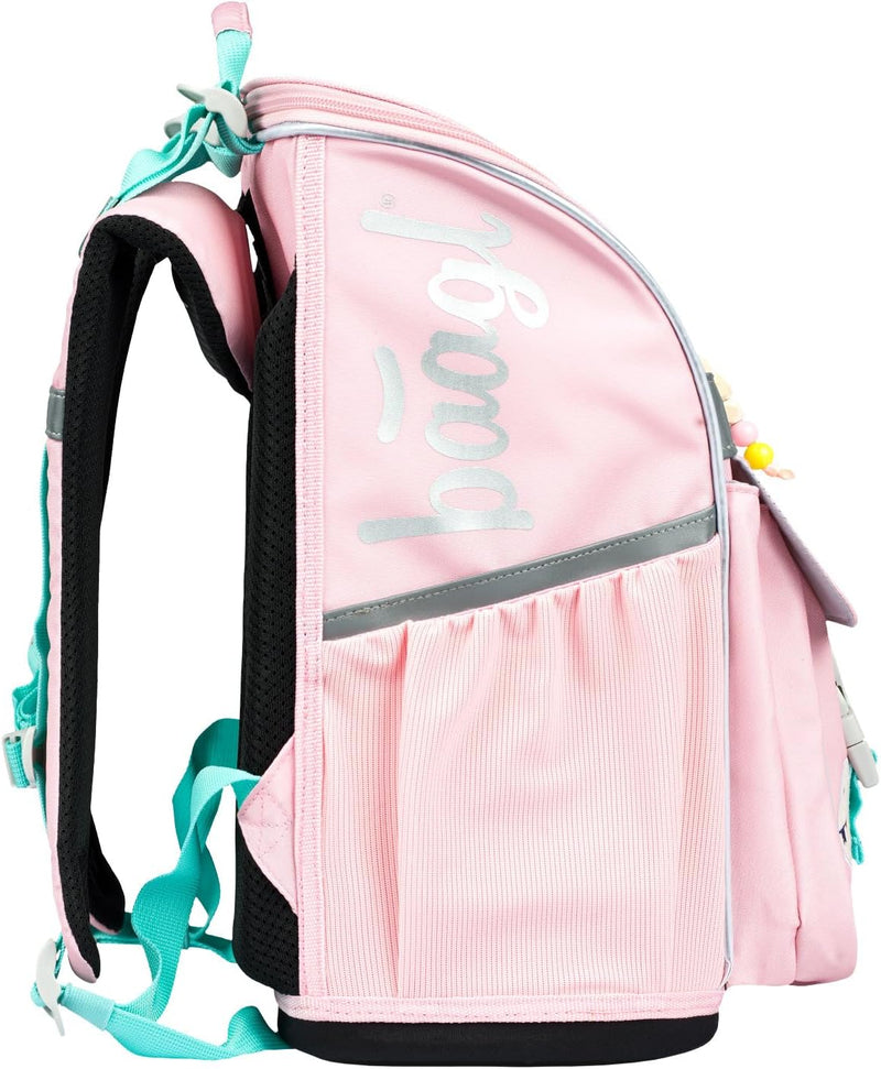 Baagl Schulranzen Mädchen Set 3 Teilig, Zippy Schultasche für 1. Klasse, Grundschule Ranzen Torniste