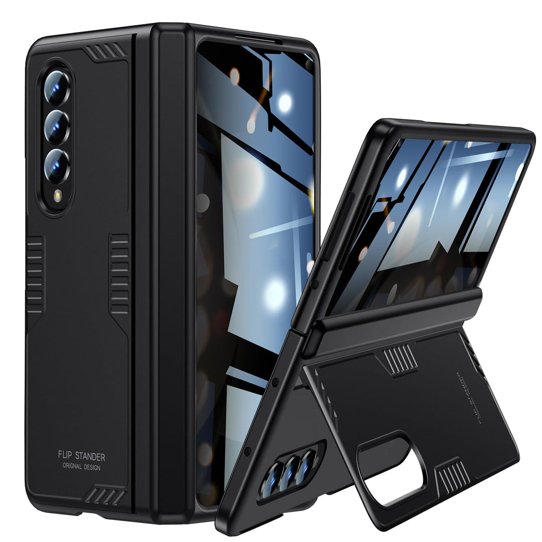 spoovcto for Samsung Galaxy Z Fold 4 Ständer Hülle mit Privatsphäre Bildschirmschutz & Scharnier Sch