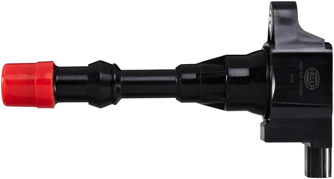 HELLA 5DA 358 000-091 Zündspule - 12V - 3-polig - Kerzenschachtzündspule - geschraubt