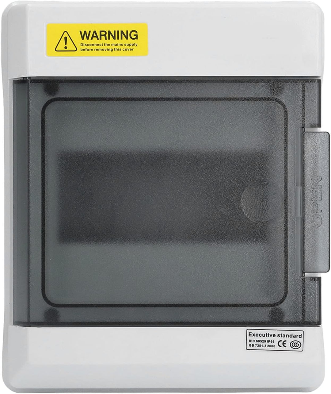 IP66 wasserdichter Verteilerkasten 6-Wege-DIN-Schienen-Elektronik-Anschlussgehäuse mit transparenter