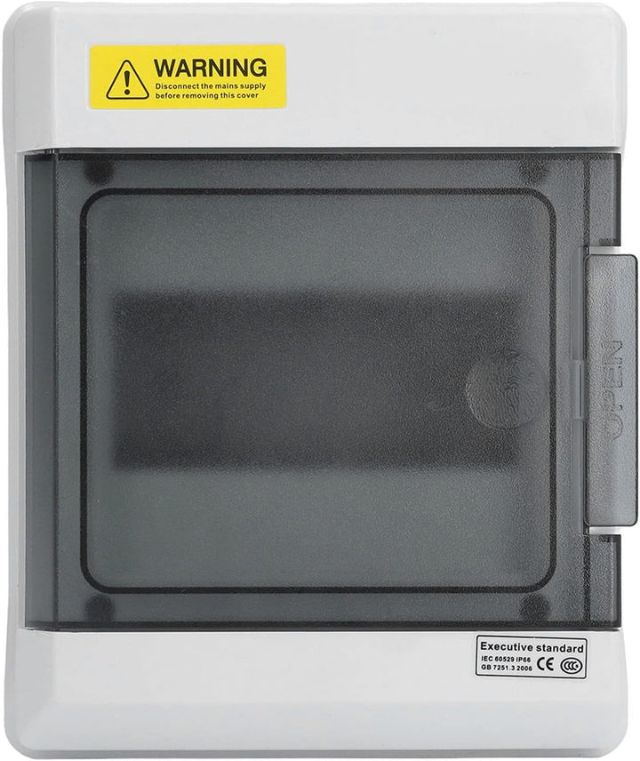 IP66 wasserdichter Verteilerkasten 6-Wege-DIN-Schienen-Elektronik-Anschlussgehäuse mit transparenter