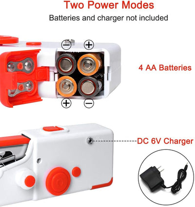 Tragbare Nähmaschine, Mini-Nähmaschine, tragbar, einfach zu bedienen und schnell, geeignet für Kleid