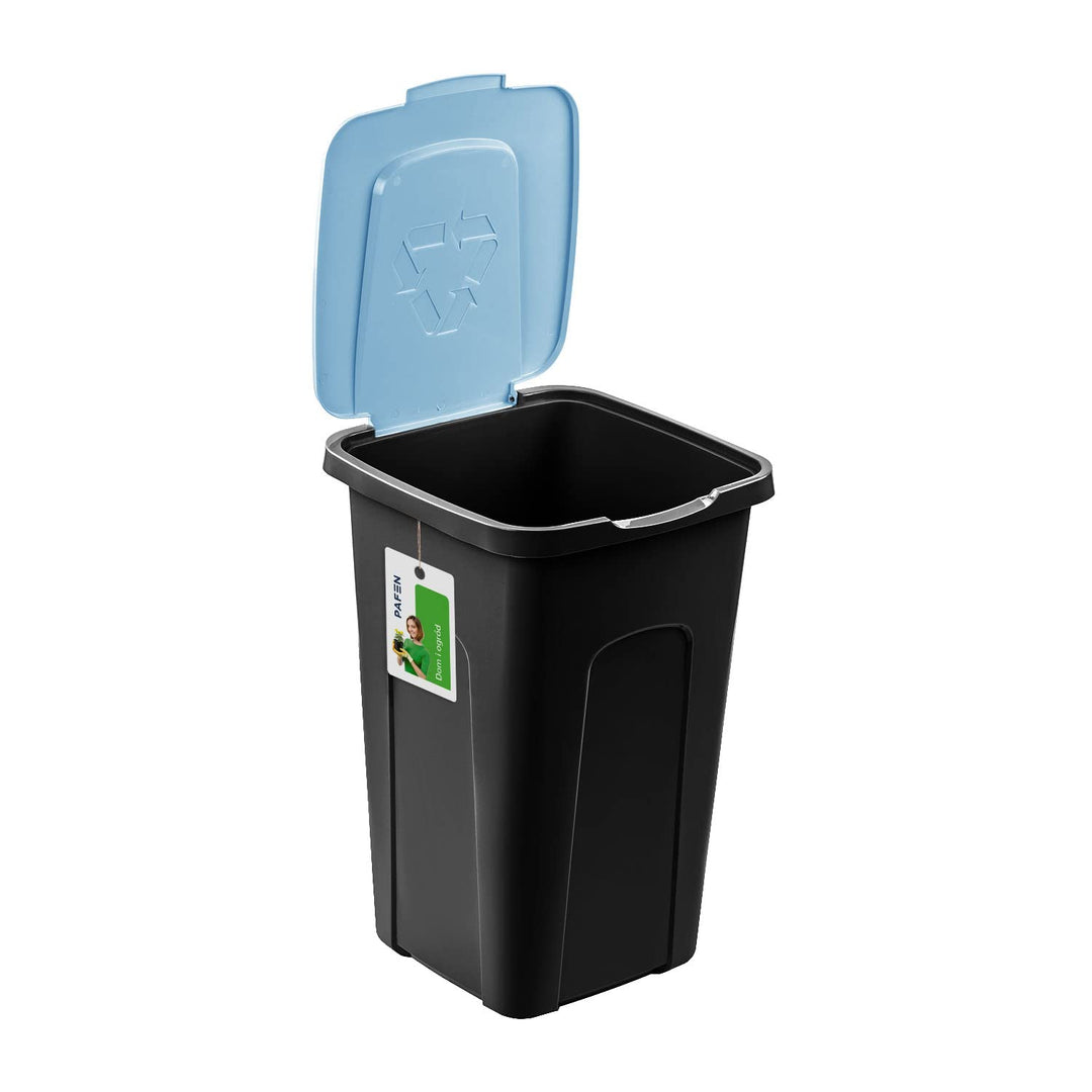 PAFEN Grosser Mülleimer SET für Recycling - 4er Abfallbehälter Hohe Recyclingbehälter - 2x 30l und 2