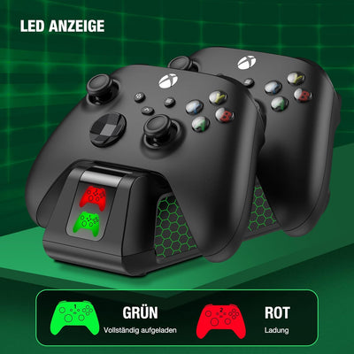 Wiederaufladbar Akku für Xbox Controller mit Ladestation, Akku Pack für Xbox Serie X/S/Xbox One/One