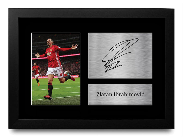 HWC Trading Zlatan Ibrahimovic A4 Gerahmte Signiert Gedruckt Autogramme Bild Druck-Fotoanzeige Gesch