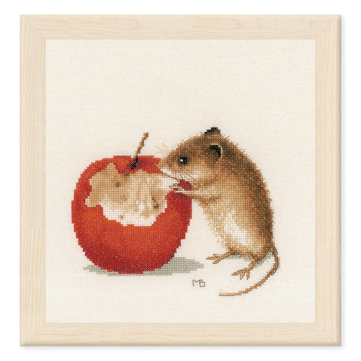 Lanarte PN-0175633 MB Maus Zählmuster Kreuzstichset, Baumwolle, mehrfarbig, ca. 20 x 16 cm / 8" x 6,