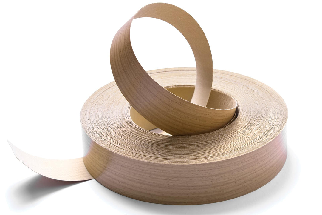 WoodPress® 50mm Buchenholz-Stil Melamin Kantenumleimer mit Schmelzkleber – 50m Industrielle Rolle –