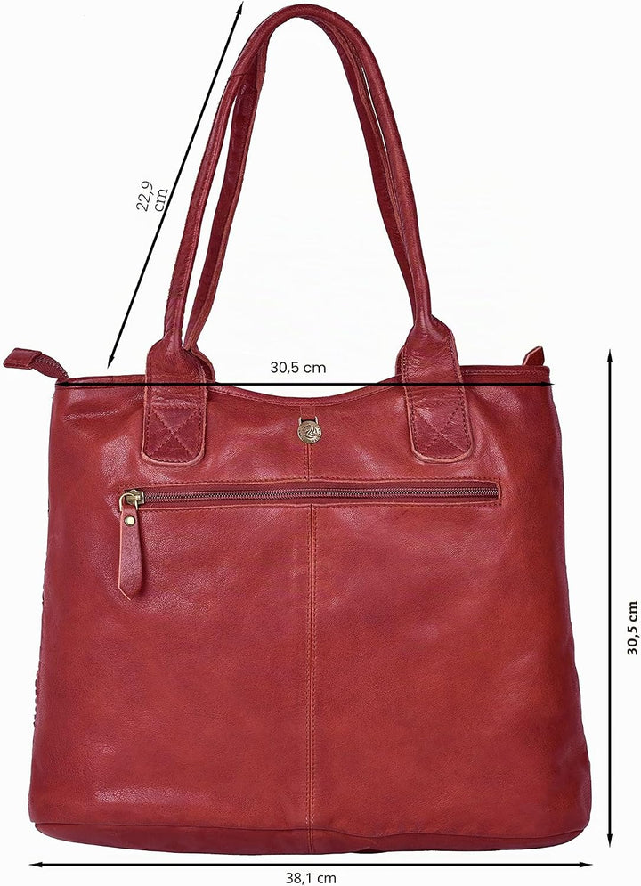 ANTONIO VALERIA Alice Handtasche Rot/Ausflug, Einfarbig (Getaway Solids), Rot/Ausflug, Einfarbig (Ge