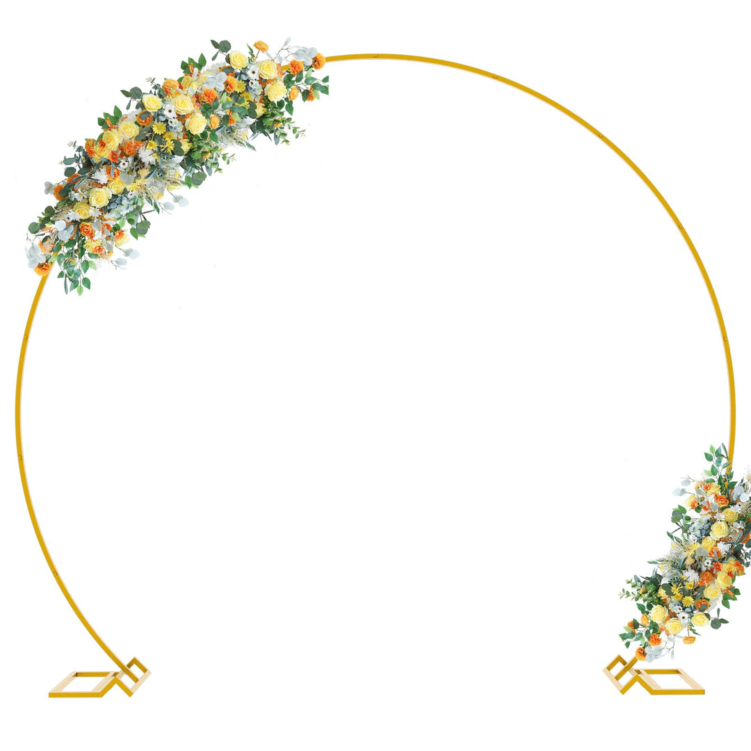 Wokceer 2,4 m Gold Ballonbogen für Hochzeit Hochzeitsbogen Ballon Bogen Stand für Party Metall Kreis