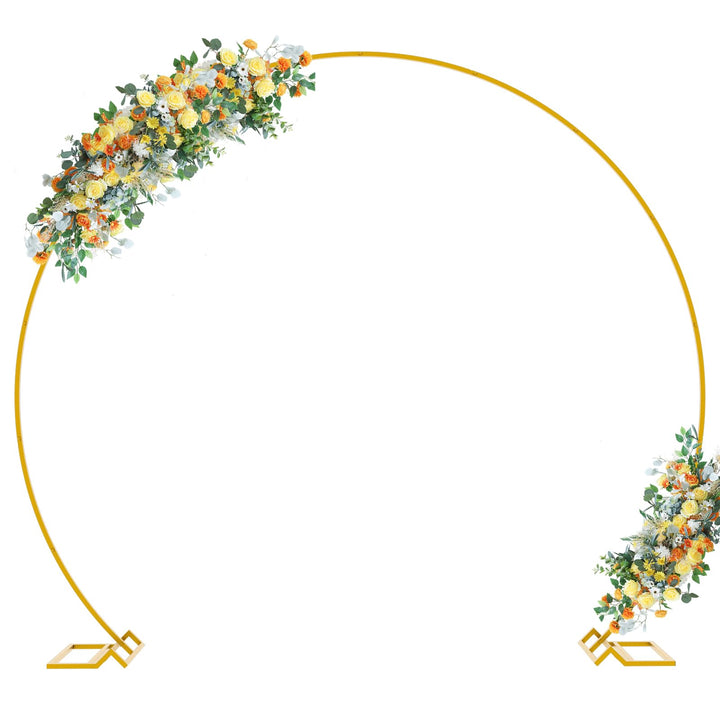 Wokceer 2,4 m Gold Ballonbogen für Hochzeit Hochzeitsbogen Ballon Bogen Stand für Party Metall Kreis