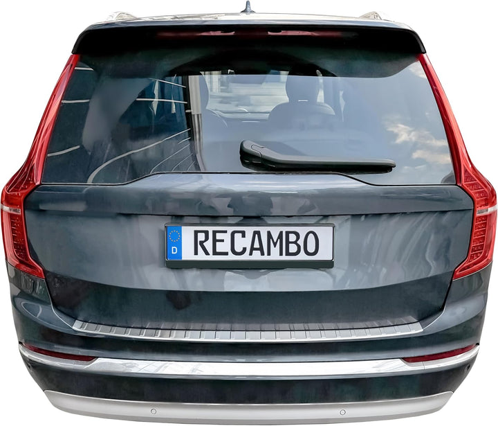 RECAMBO Ladekantenschutz Edelstahl matt gebürstet mit Textur - kompatibel für Volvo XC90 2 - BJ ab 2