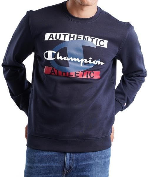 Champion Herren Graphic Shop Authentic-Fall Fleece Crewneck Kapuzenpullover S Marineblau, S Marinebl
