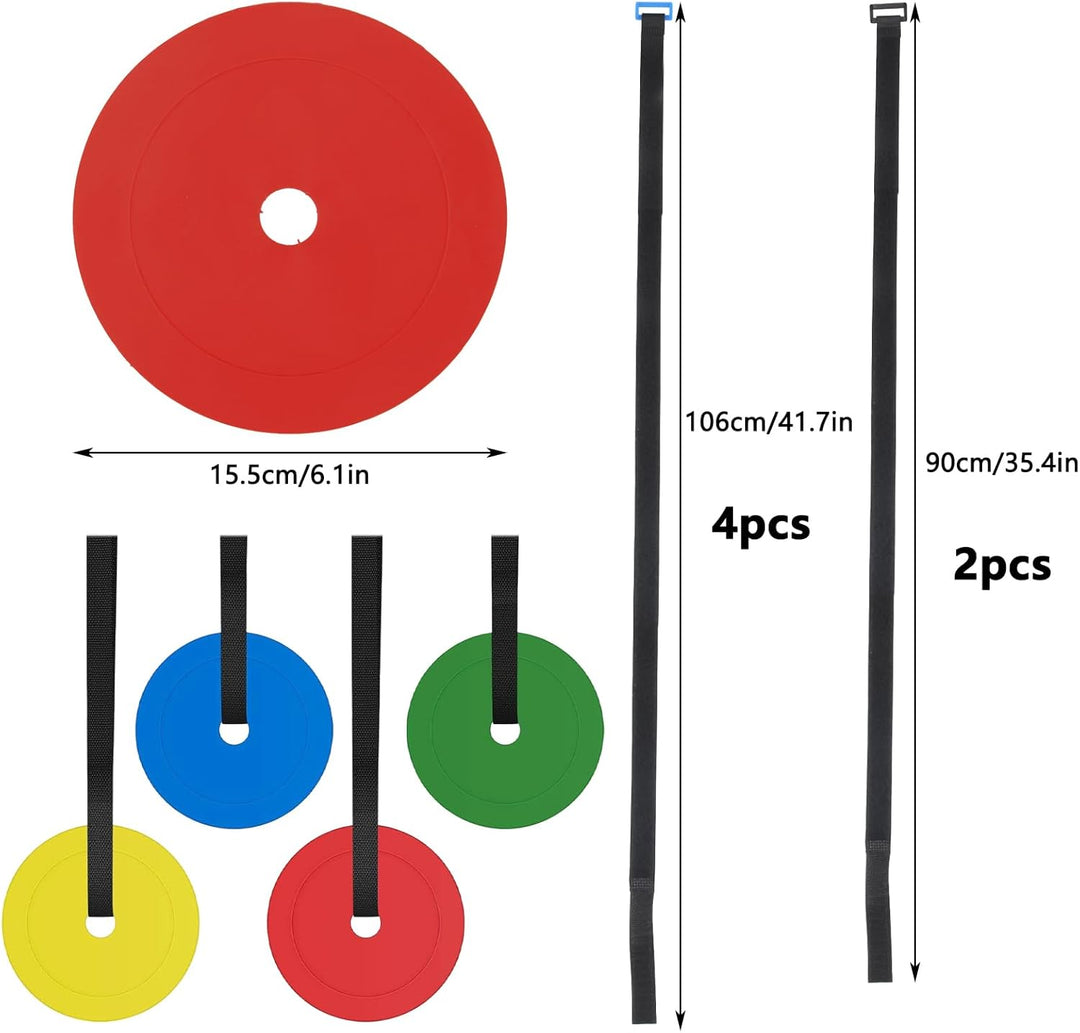 4PCS 15.5cm Target Tor Rundschreiben Torwand für Fussballtor Enthält Zwei 90 cm Lange Kabelbinder fü