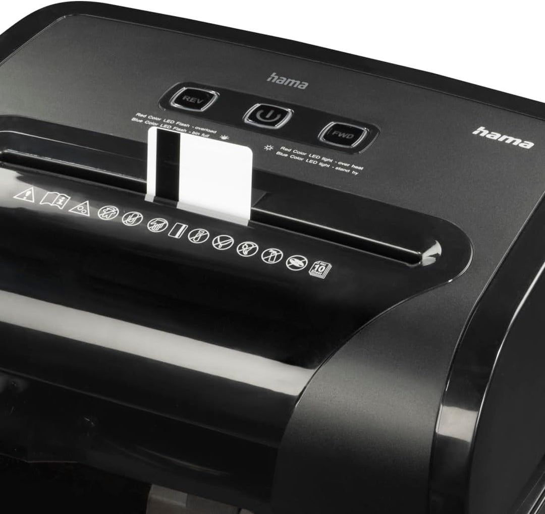 Aktenvernichter Prime M100, Schredder mit Sicherheitsstufe P5 T5 E4 10 Blatt, 10 Blatt