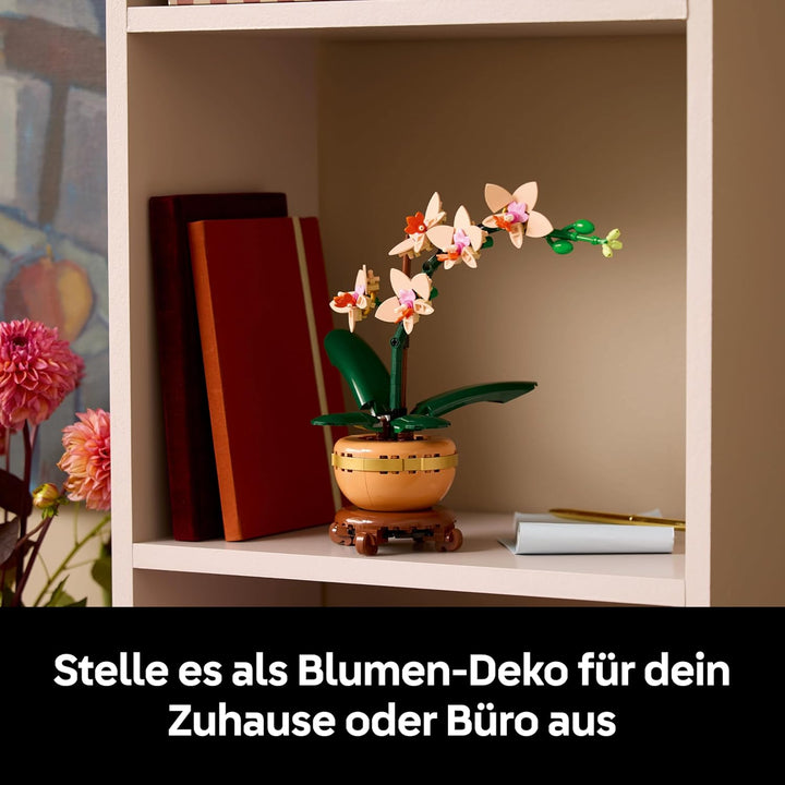 LEGO Botanicals Mini-Orchidee - Kunstblumen Set - Deko fürs Wohnzimmer oder Büro - Geschenk für Frau