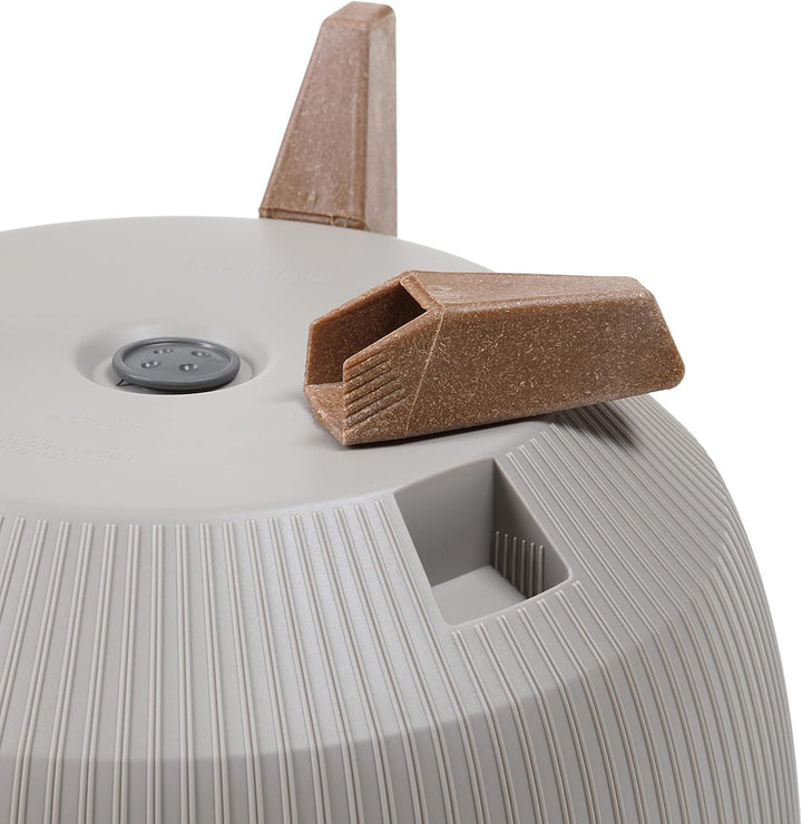 MELTOM Blumentopf Schale mit Füssen Einsatz Kräutertopf Übertopf Pflanzschale Eco Recycled (Weiss, L
