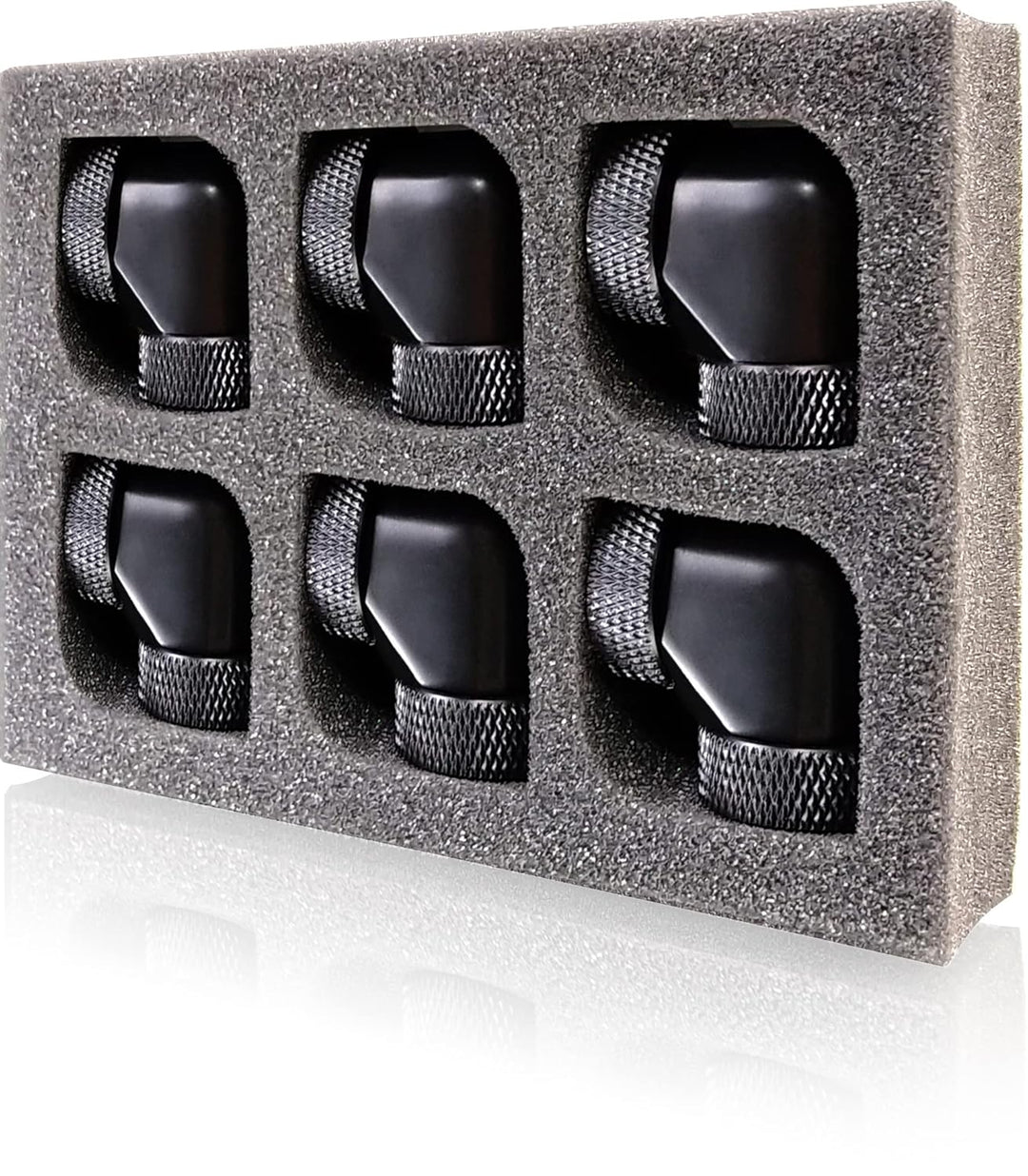 Raijintek Anschluss PELIAS D140906, 14mm, 90 Grad Adapter - 6er-Pack, schwarz