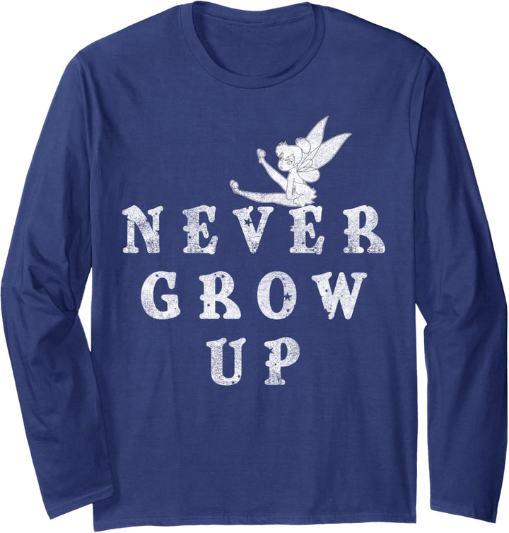 Disney Peter Pan Tinker Bell Never Grow Up Simple Langarmshirt
