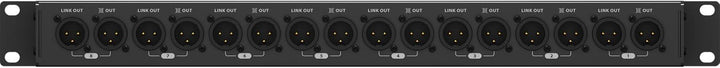Behringer ULTRALINK uvmit Patch Bay Mikrofon Splitter Schwarz ULTRALINK MS8000, Schwarz ULTRALINK MS