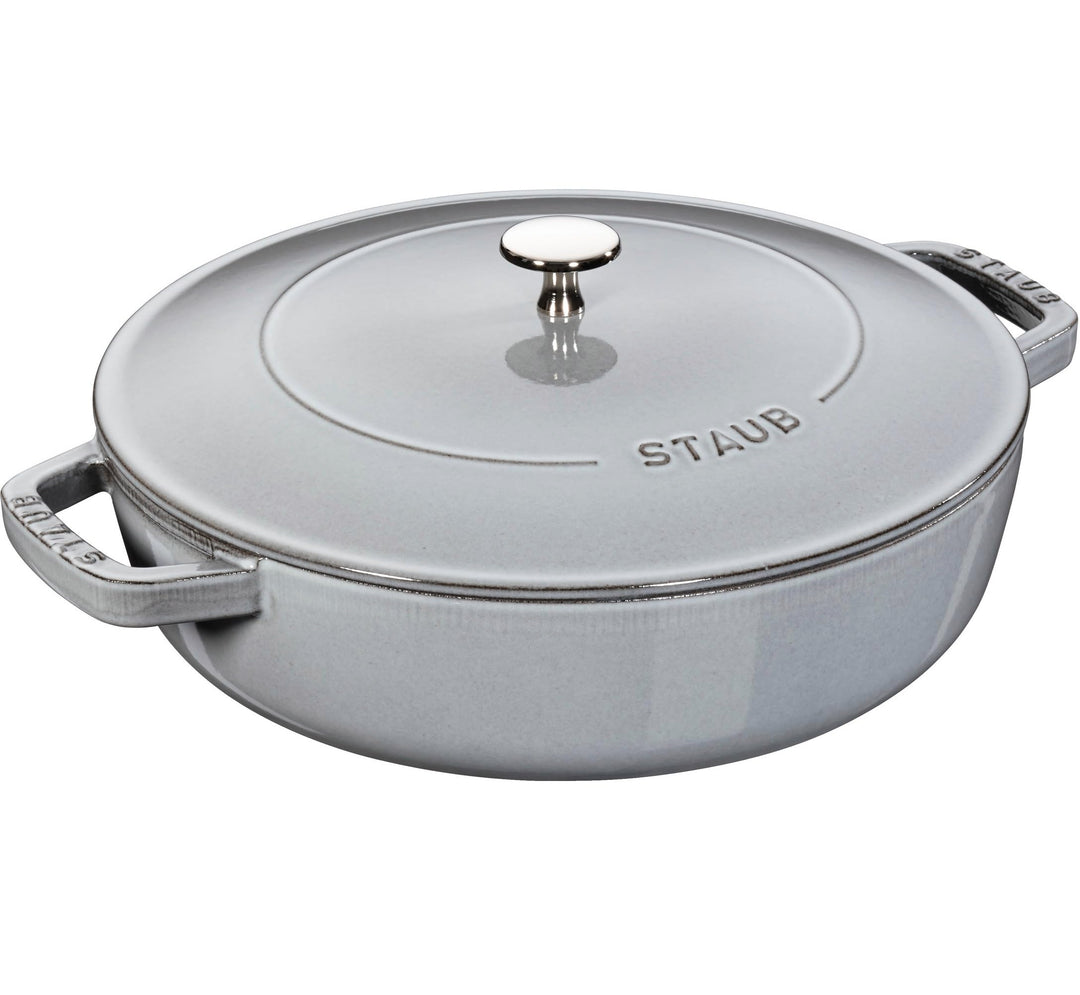 STAUB Gusseisen Bräter, Chistera Tropfenstruktur im Deckel, Rund 28 cm, 3,7 L, Für alle Herdarten ge