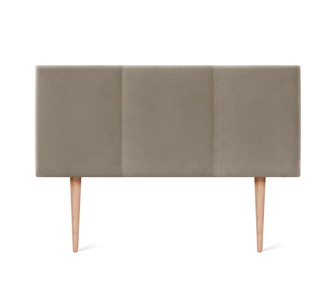 DHOME HIGH Range Samt Kopfteil mit Holzbeinen Modernes gepolstertes Kopfteil Luxus Bett Luxus Schlaf