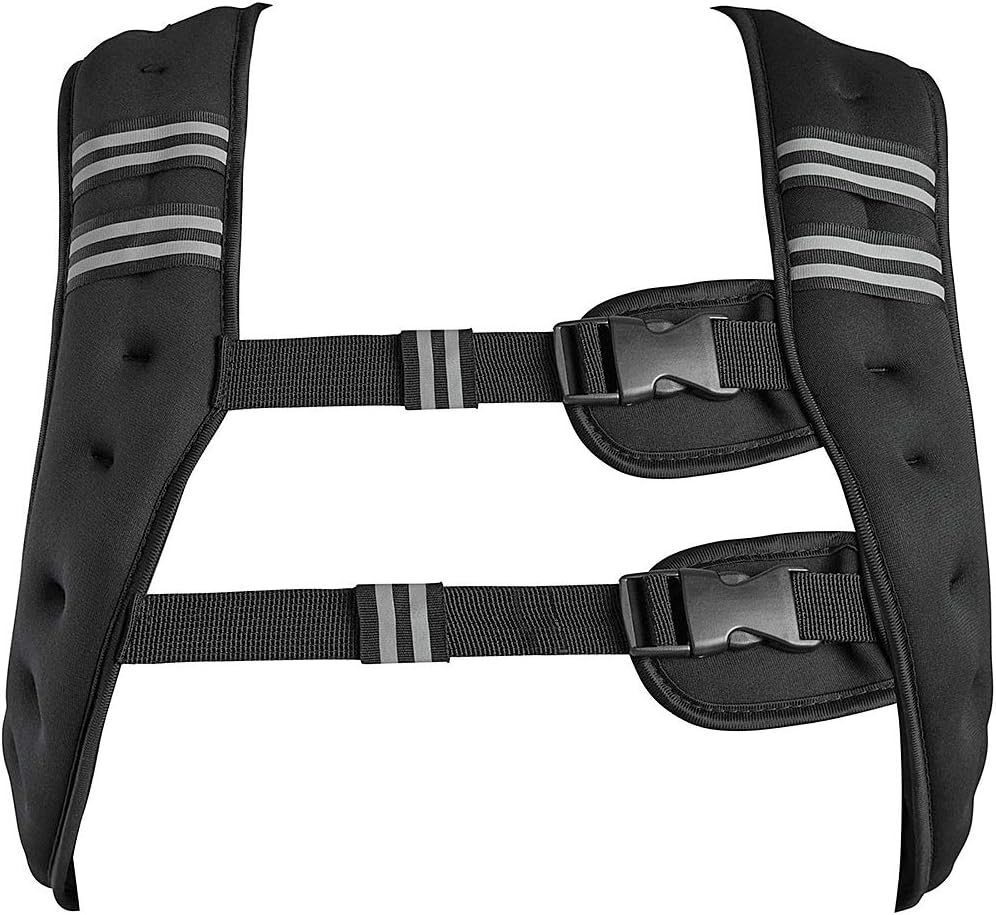 Gewichtsweste 10 KG, X-Style Laufweste, Trainingsweste für Gewichtheben, Schwarz, Lycra-Stoff, für K