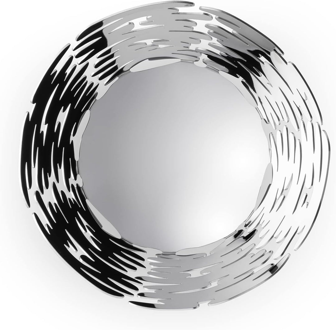 Alessi Barket BM10/21 - Design Korbschale mit durchgebrochener Verzierung, 18/10 Edelstahl, 21 cm