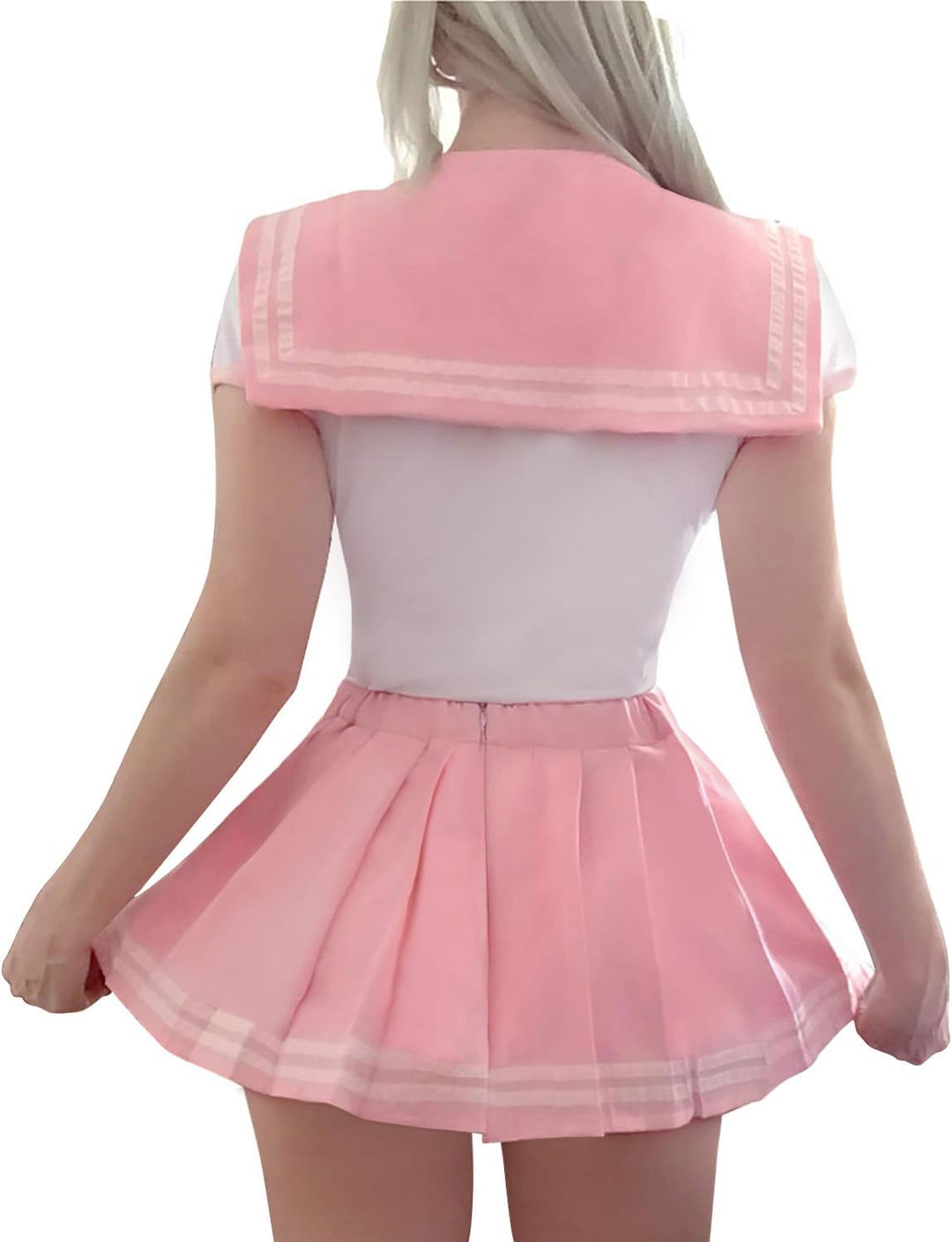 LittleForBig Baumwolle Strampler Onesie Pyjamas Bodysuit - Klassische Japanische Schulmädchen Rosa S
