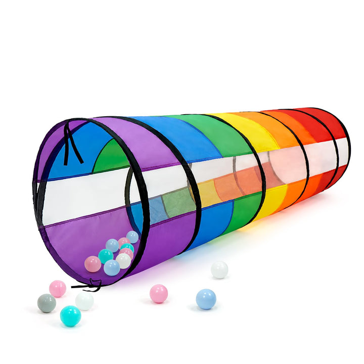 Kinder-Spieltunnel für Kleinkinder, gross, 53,3 cm, buntes Regenbogen-Pop-Up-Krabbelzelt für Baby od