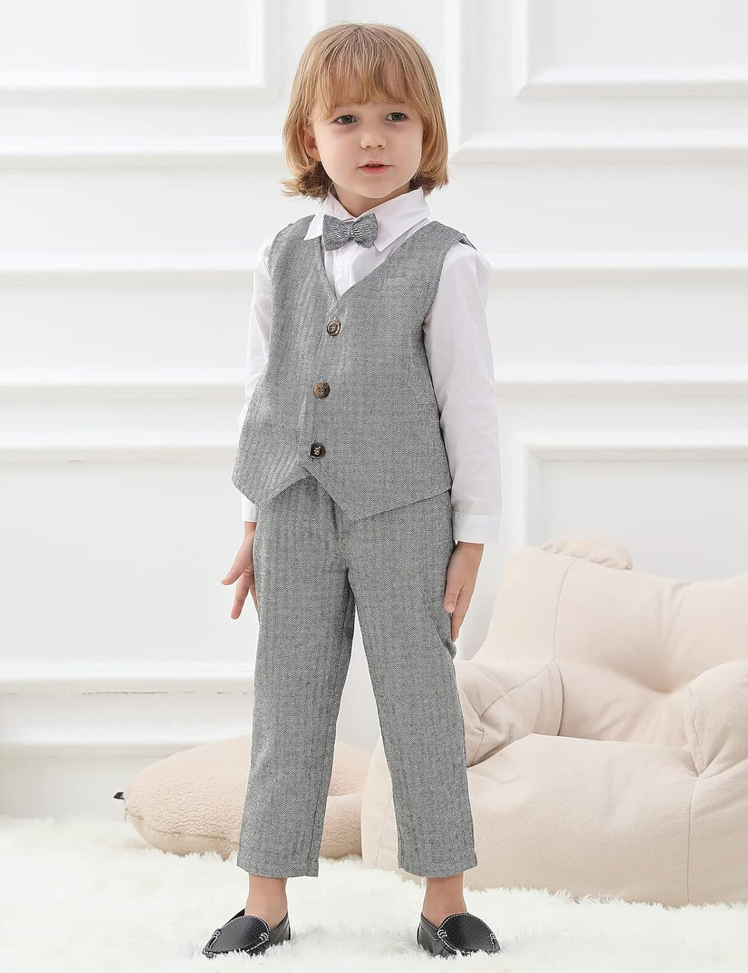 mintgreen Baby Junge Kleidung Formell Anzug Set Dunkelgrau 4-5 Jahre, Dunkelgrau 4-5 Jahre