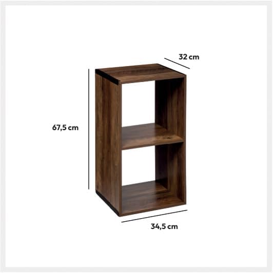 Regal Mix 2 Fächer industriell aus Holz cm holz, cm holz