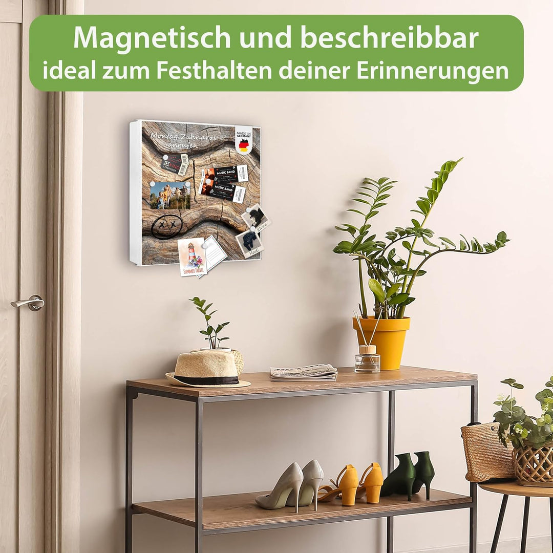 banjado Grosser Schlüsselkasten Glas - Schlüsselbox 30x30cm mit 50 Haken - Schlüsselkasten modern fü