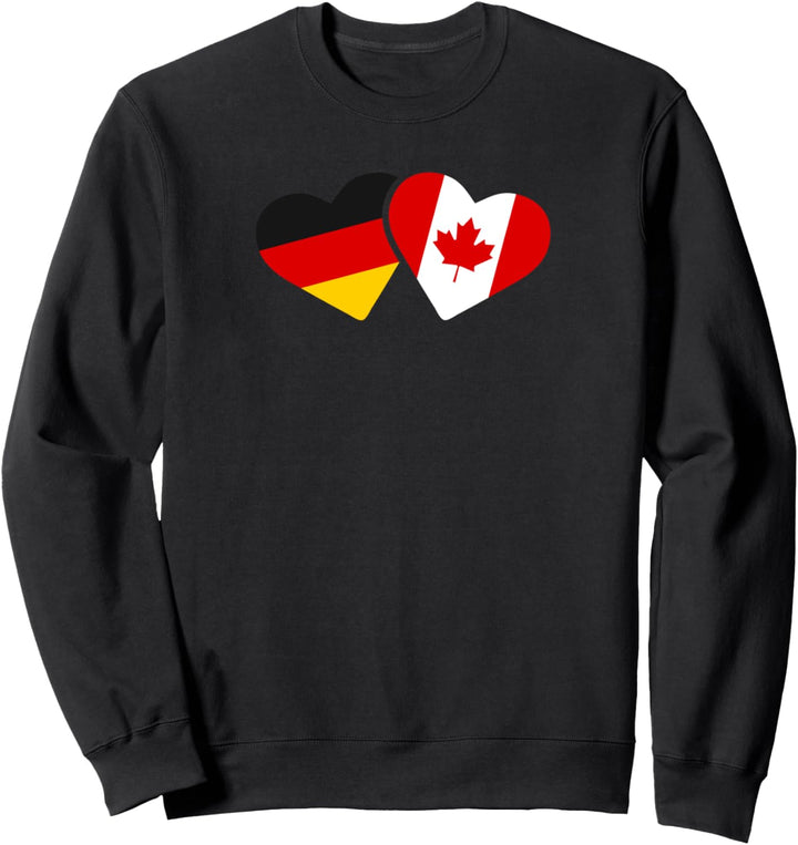 Deutschland Kanada Liebe Herz Freunde Geschenk Sweatshirt