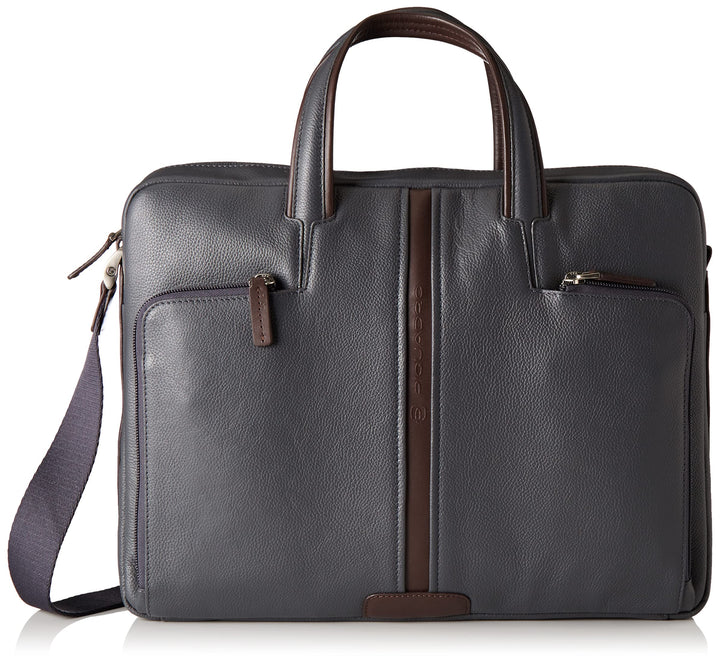 Piquadro Unisex Pc 14" CARTELLA DUE MANICI Einheitsgrösse Blu/Marrone, Einheitsgrösse Blu/Marrone
