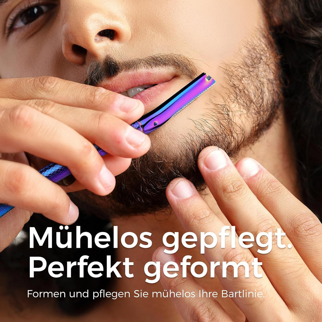 ZOMCHI Augenbrauenrasierer, Gesichtsrasierer für Damen und Herren, Augenbrauen-Trimmer-Former mit Pr