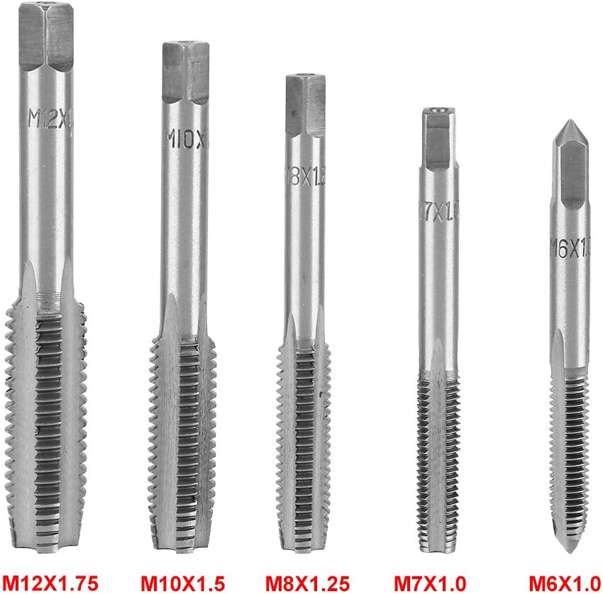 Gewindeschneider Gewindebohrer Set Schraubenschlüssel M6 M7 M8 M10 M12 Matrizen Handwerkzeugsatz für