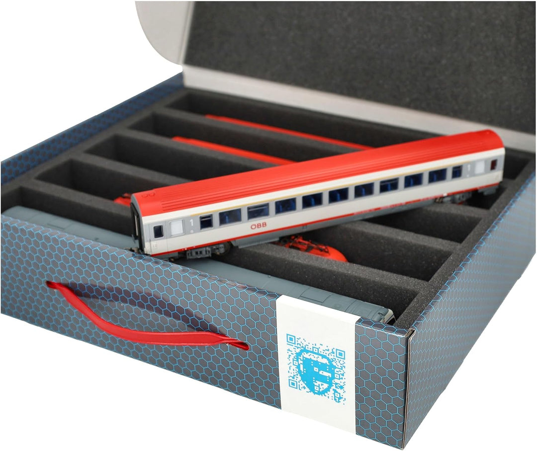 Feldherr 2 Stück Sparpack Lagerbox Spur H0-5 Stege stehend kompatibel mit Modelleisenbahnen, Loks un