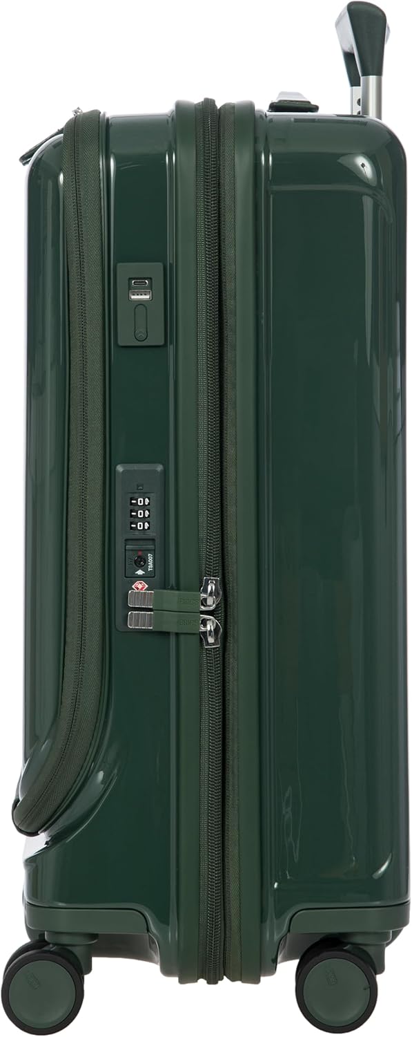 Brics Positano - 4-Rollen Kabinentrolley 55 cm USB, Emerald Green