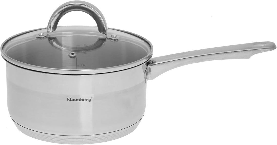 Kochtopf mit Deckel und Griff 0.5 Liter 12cm kb-7131 Edelstahl 0,5 Liter, 0,5 Liter