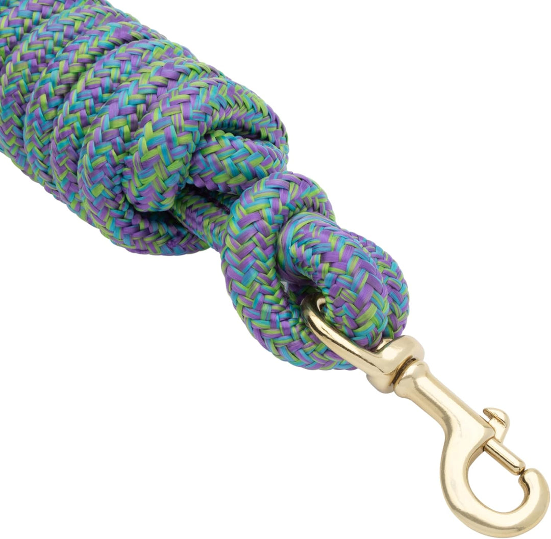 Weaver Leather Poly Cowboy Leine mit Druckknopf, 1,6 cm x 2,4 m, Dunkelviolett/Himmelblau/Limettengr