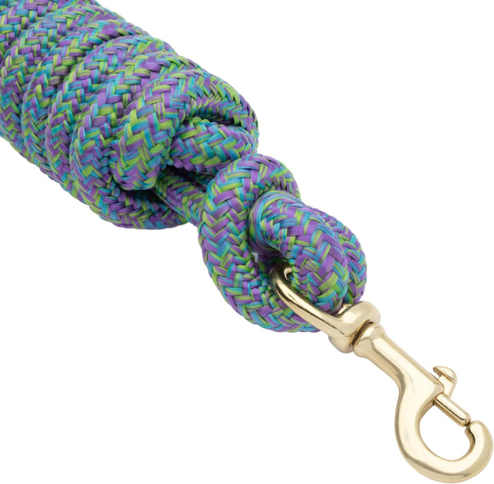 Weaver Leather Poly Cowboy Leine mit Druckknopf, 1,6 cm x 2,4 m, Dunkelviolett/Himmelblau/Limettengr