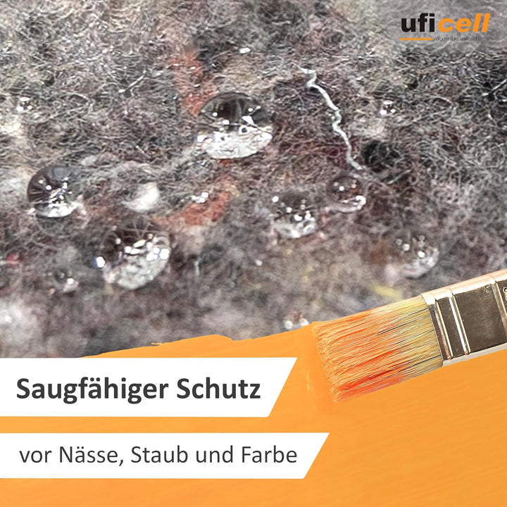 easypaint® PREMIUM Malervlies [50 m²] - Schutzvlies mit PE Anti Rutsch Beschichtung - Gewicht: 180 g