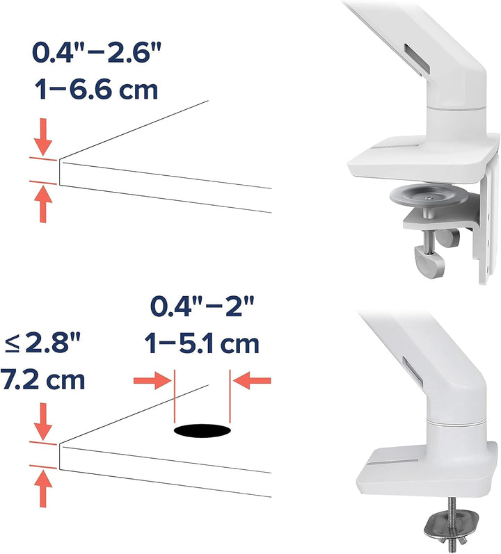 ERGOTRON HX Dual Monitor Arm in Schwarz - Monitor Tischhalterung mit patentierter CF-Technologie für